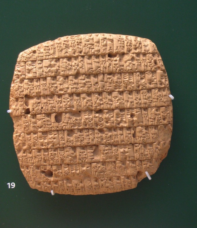 Issue_of_barley_rations, 2350 B.C., from Girsu, Iraq. British Museum